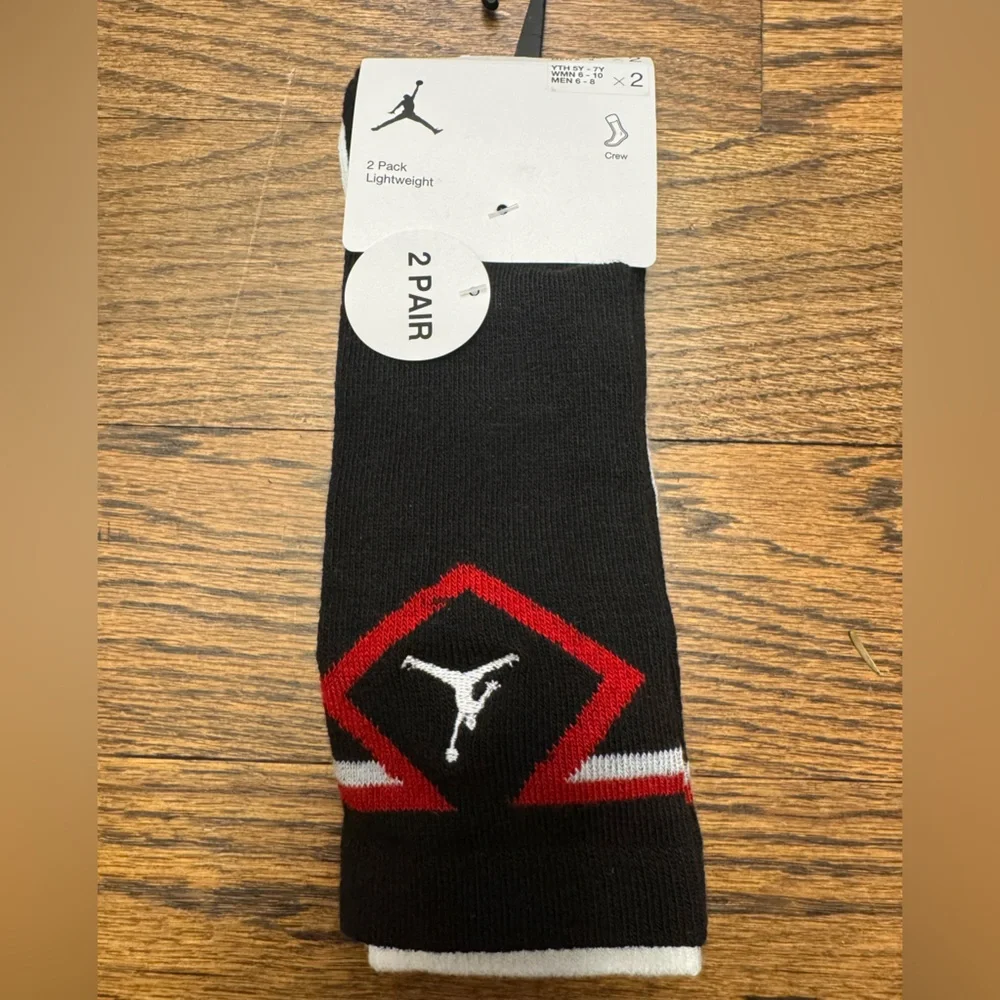 Jordan Kids' Diamond Crew Socks - 2 Pack—NWT